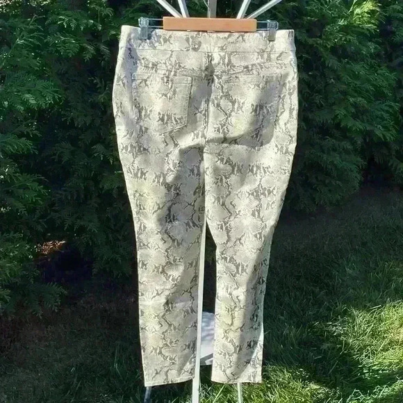 Chico’s snakeskin pull on jeggings jeans size 2R - Picture 8 of 14